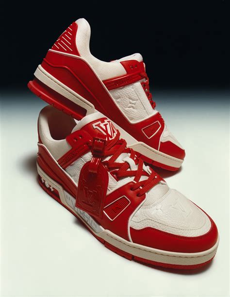 louis vuitton red sole trainers|marble Louis Vuitton trainers.